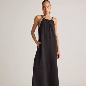 Quince L 100% Organic Cotton Gauze Sleeveless Maxi Dress